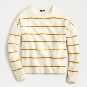 Striped alpaca crewneck oversized sweater